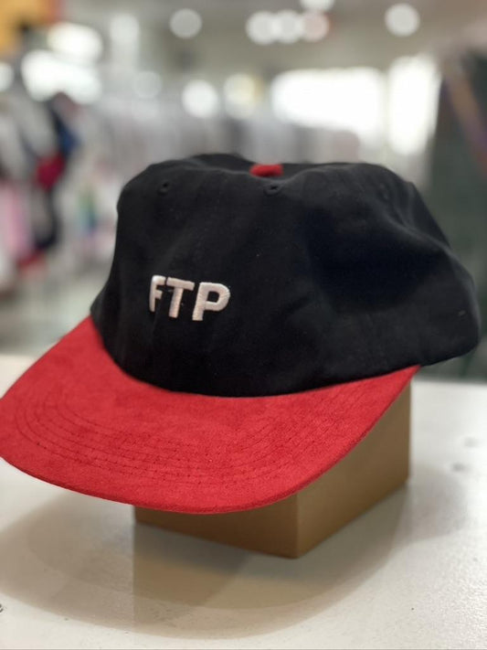 FTP Suede 6 Panel hat Black/Red