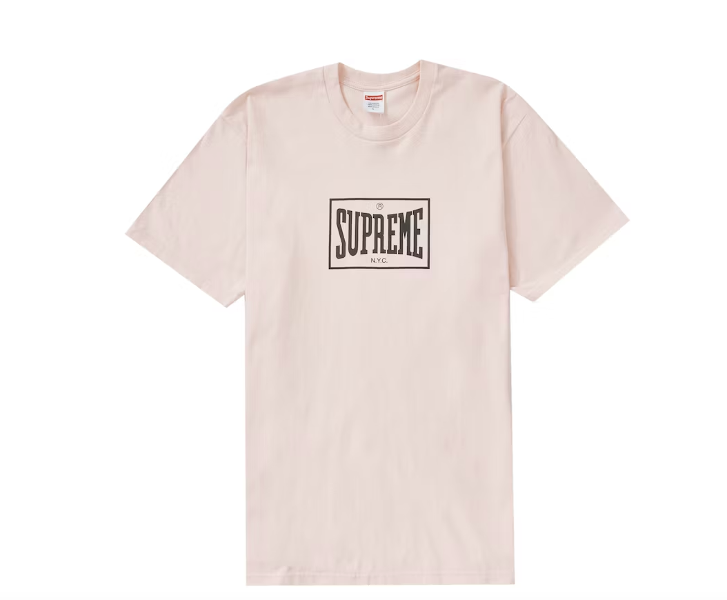 Supreme Warm Up Tee Pale Pink