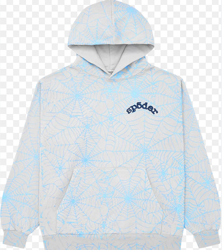 Sp5der Hoodie Blue/Grey AOP