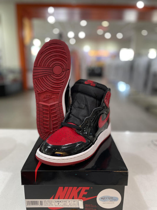 Jordan 1 Retro High OG Patent Bred (GS) (Pre-Owned)