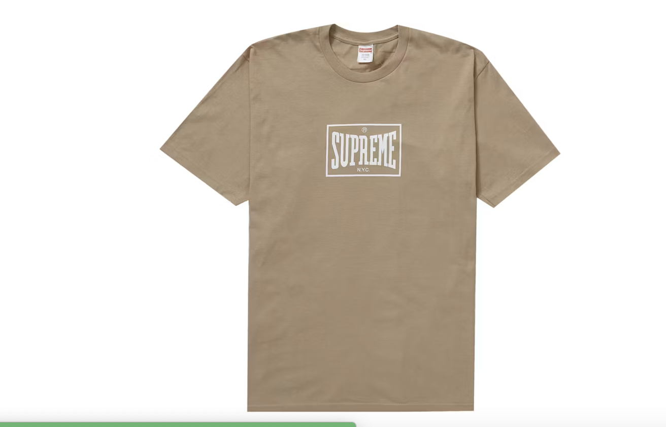 Supreme Warm Up Tee Khaki