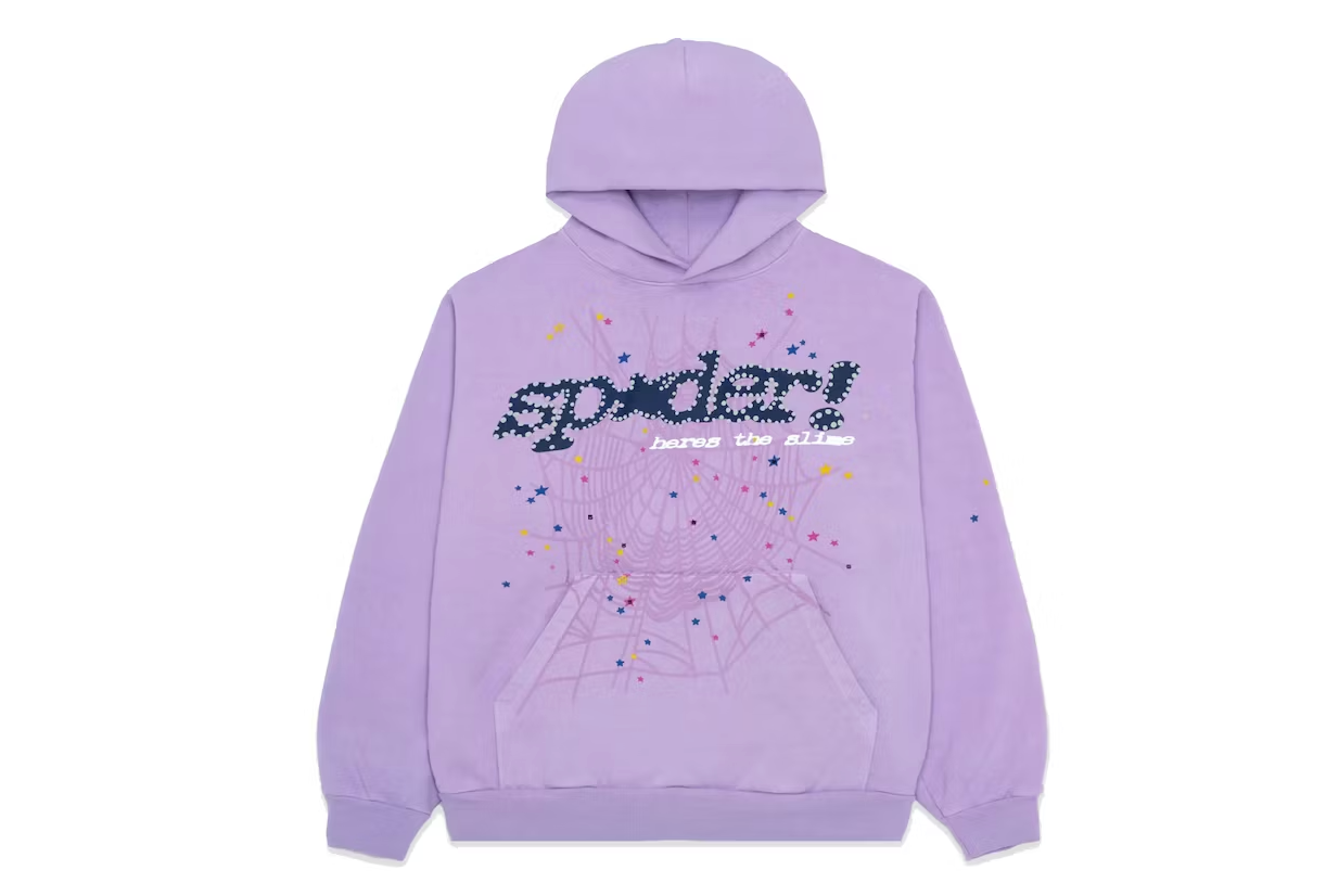 Sp5der Acai Hoodie Purple