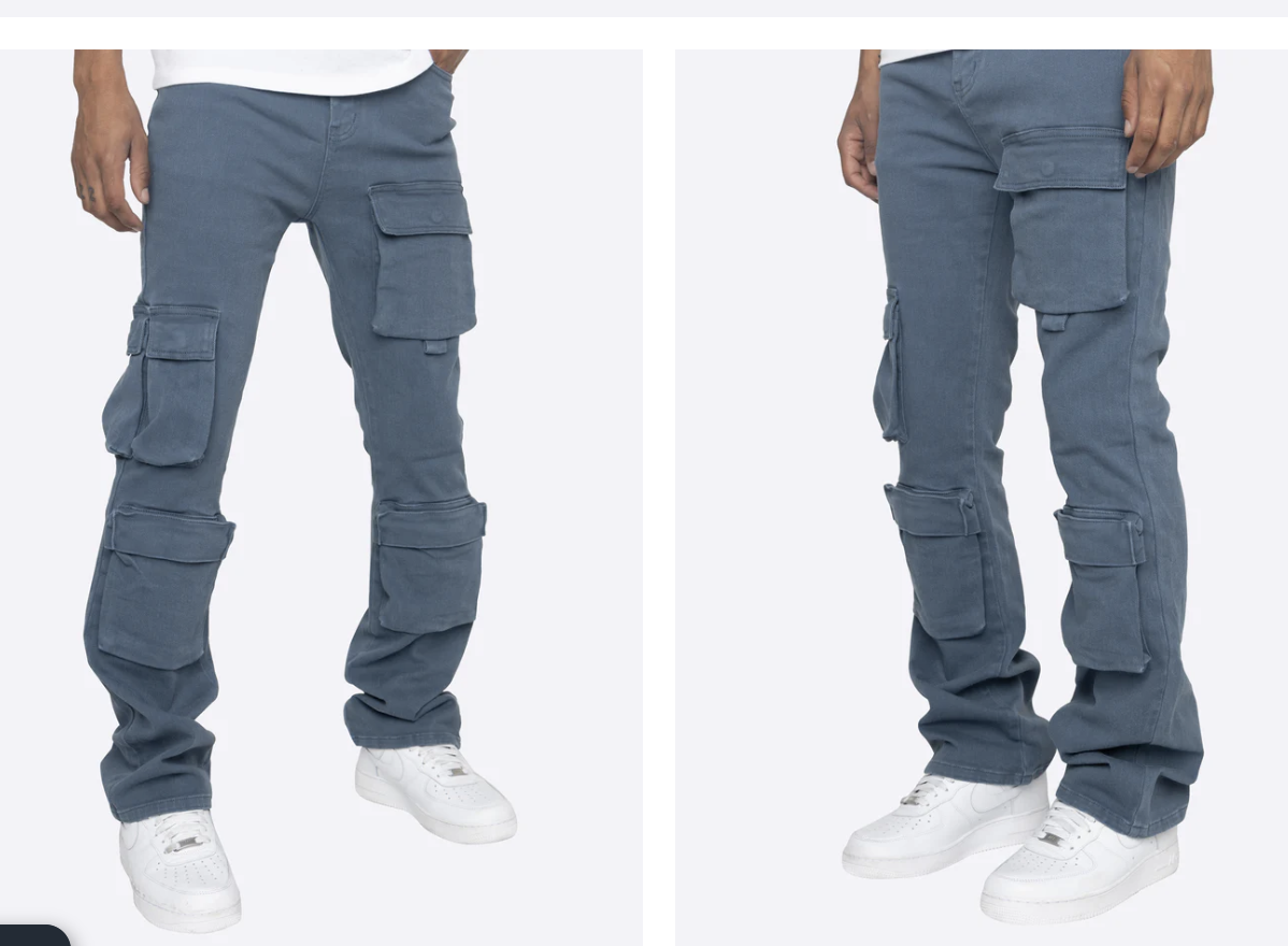 EPTM BACKLOT CARGO PANTS-DENIM BLUE