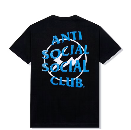 Anti Social Social Club x Fragment Blue Bolt Tee (FW19) Black