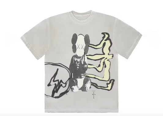 Travis Scott Cactus Jack + Kaws For Fragment Tee Aged Yellow