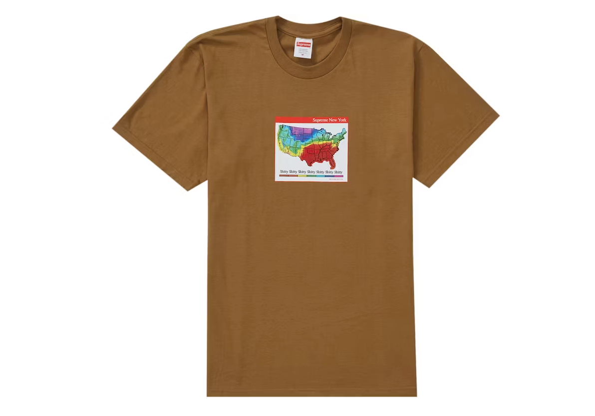 Supreme Weather Tee Brown