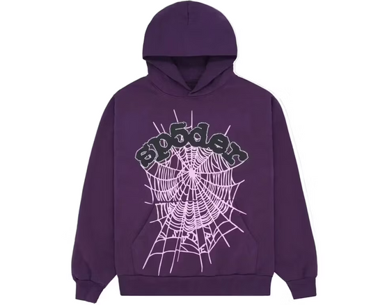 Sp5der Web Hoodie Purple