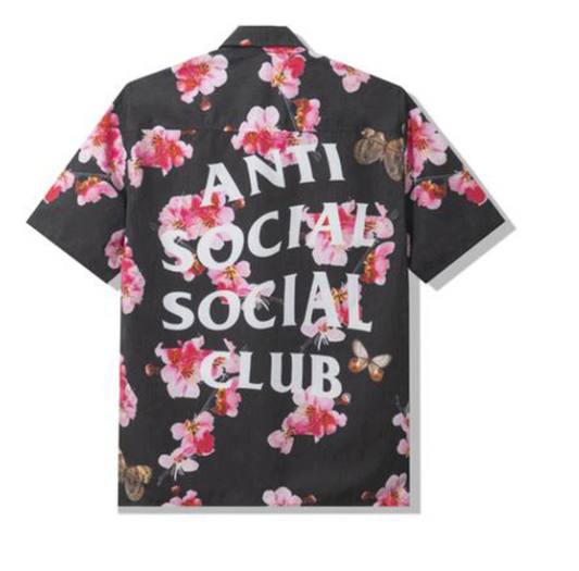 Anti Social Social Club Woody Button Up Black