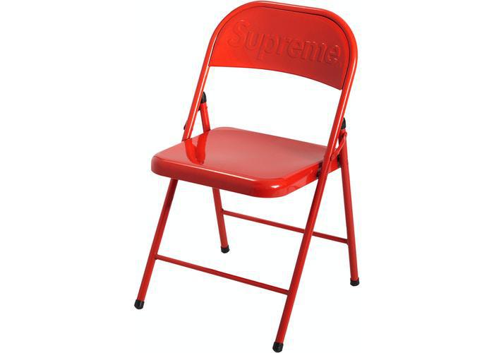 Supreme Metal Folding Chair Red (Minor flaws)