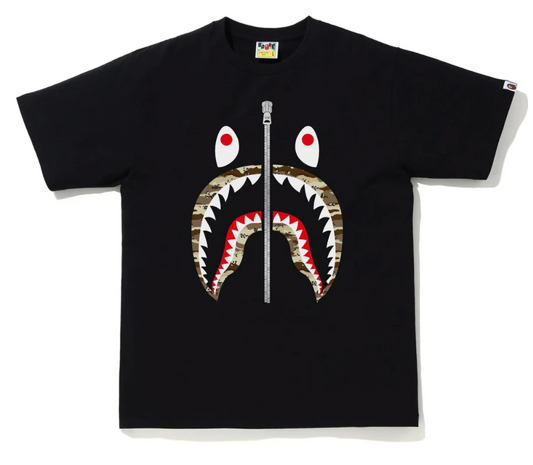 DESERT CAMO SHARK TEE MENS Black/Beige