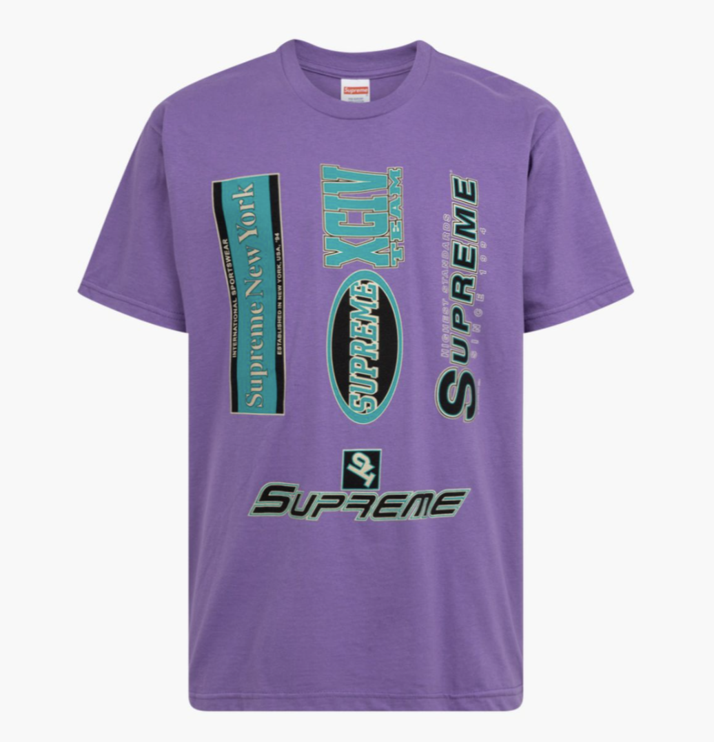 Supreme Multi Logos Tee Purple