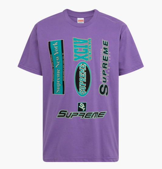 Supreme Multi Logos Tee Purple