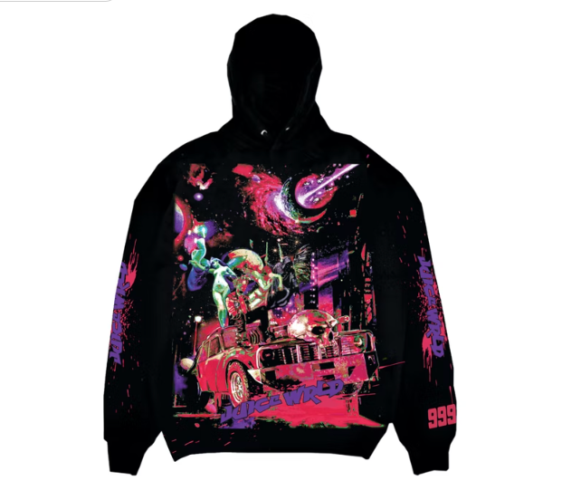 Juice Wrld x Vlone Galaxy Hoodie Black