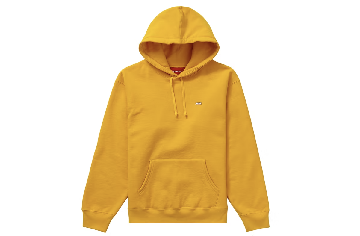 Supreme Enamel Small Box Hooded Sweatshirt Bright Gold