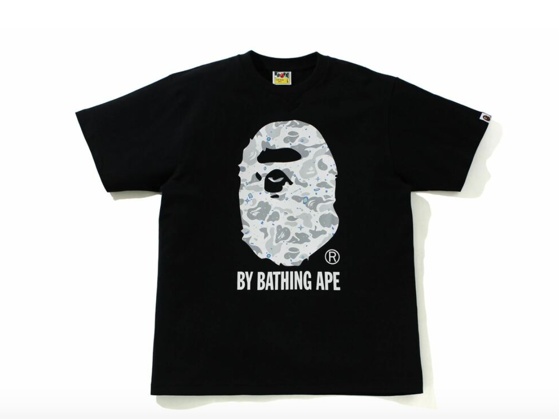 SPACE CAMO BY BATHING APE TEE Black