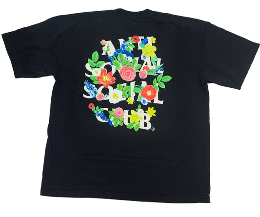 Wake Up Floral Anti Social Social Club Black Tee