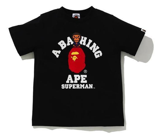 BAPE X DC BABY MILO SUPERMAN COLLEGE TEE