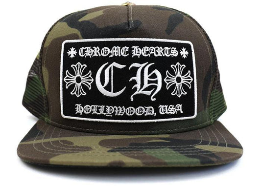 Chrome Hearts CH Hollywood Trucker Hat Camo