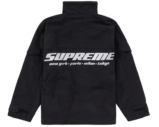 Supreme Brushed Twill Zip Jacket Black