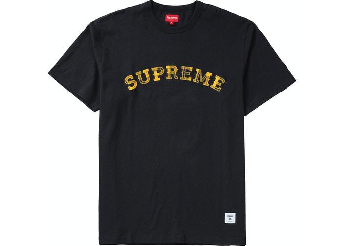 Supreme Plaid Applique S/S Top Black