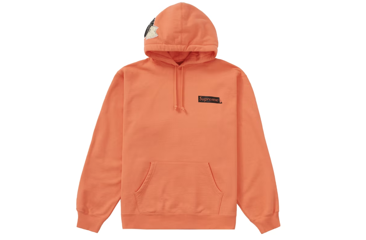 Supreme Instant High Patches Hooded Sweatshirt Apricot