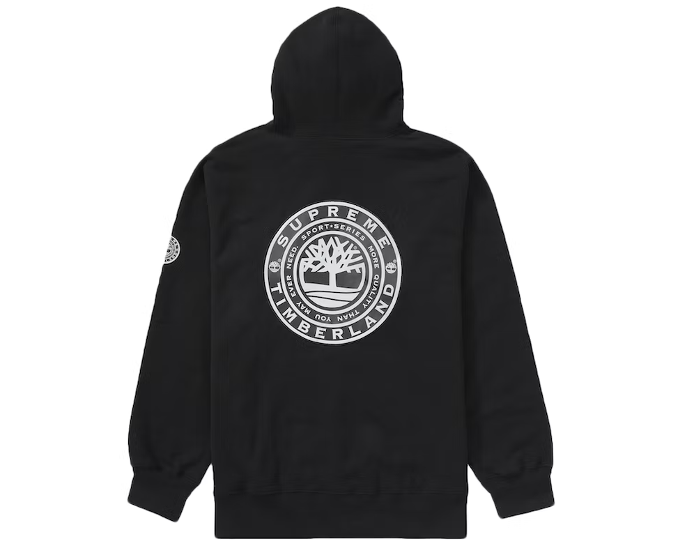 Supreme Timberland Hooded Sweatshirt Black