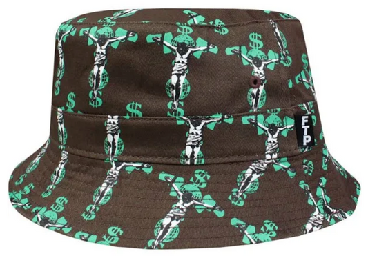 FTP Crucifix Bucket Hat Brown