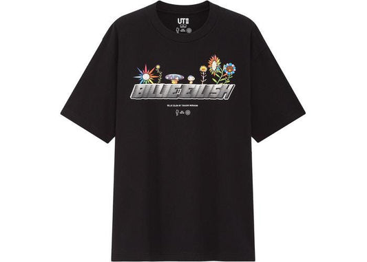 Takashi Murakami X Billie Eillish Flowers T-Shirt (US Mens Sizing) Black