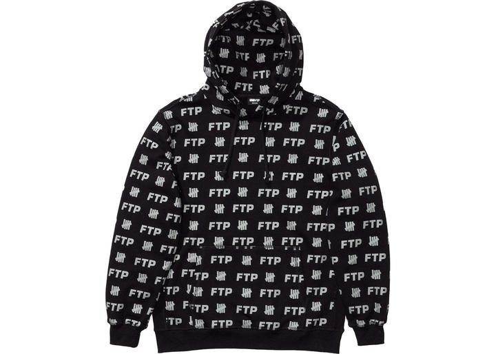 FTP x Undefeated All Over Hoodie Black