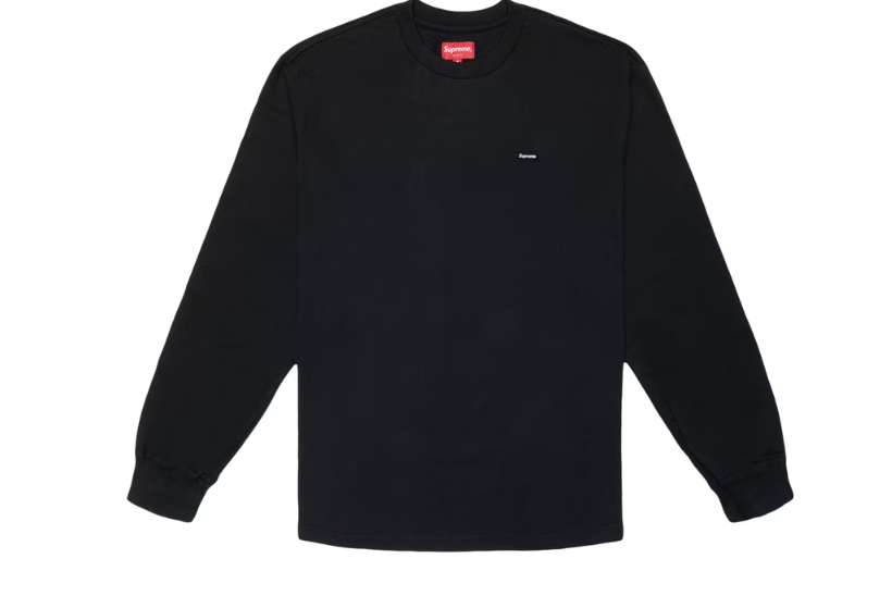 Supreme Small Box L/S Tee Black