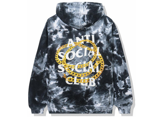 Assc good chain hoodie black tie dye