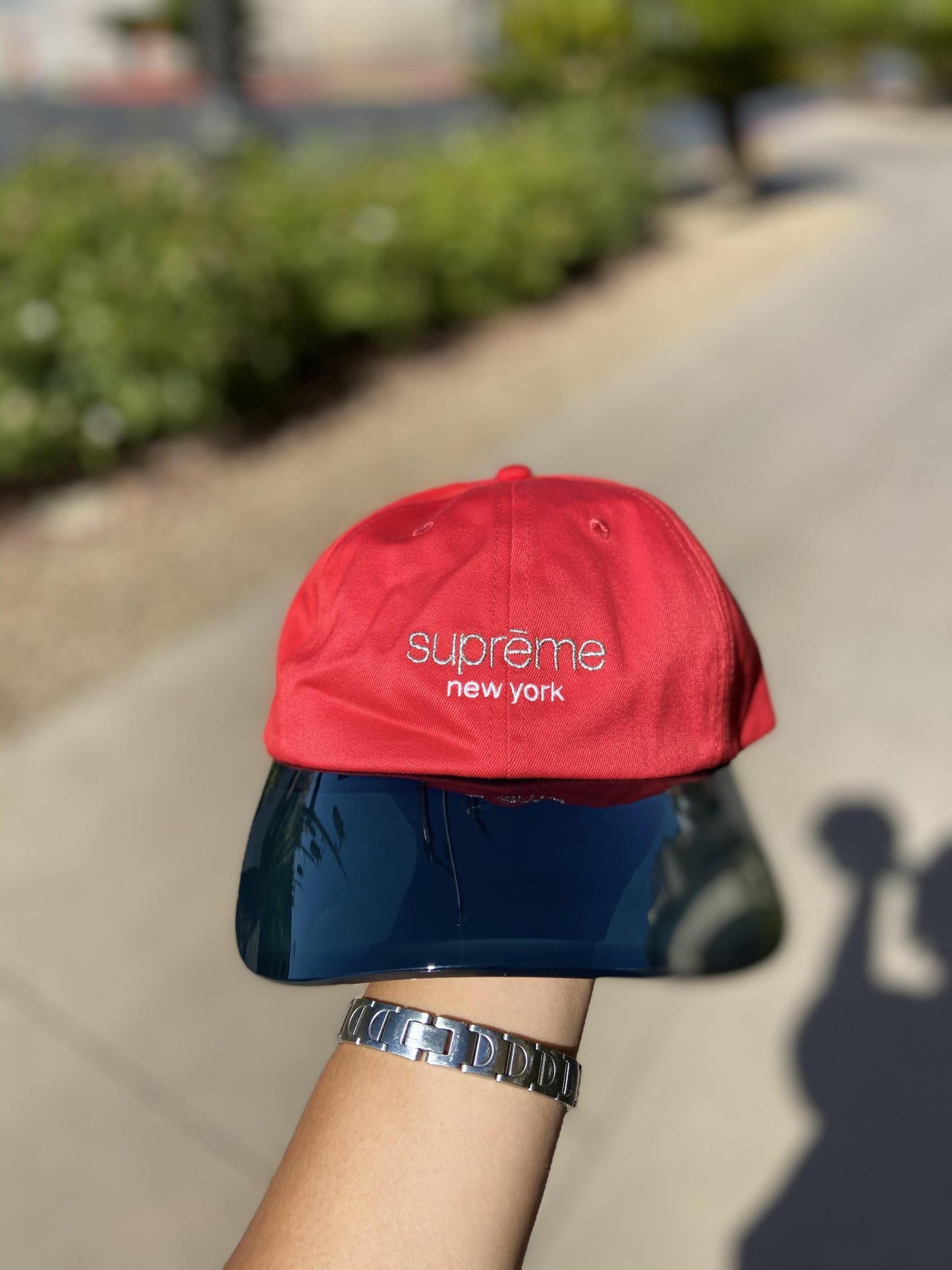 Supreme Acrylic Visor 6-Panel Red