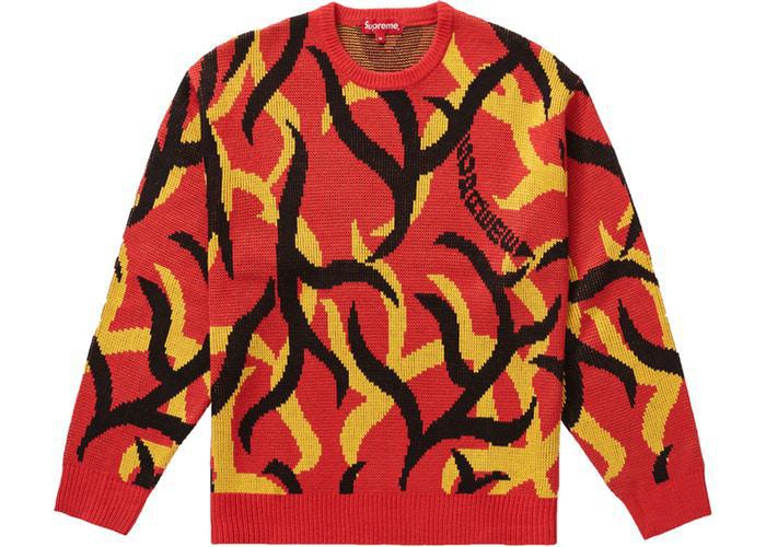 Supreme Tribal Camo Sweater Red (Pre - Owned)