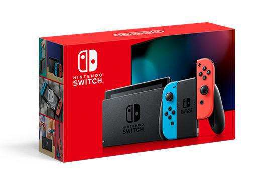 Nintendo Switch with Neon Blue and Neon Red Joy‑Con™