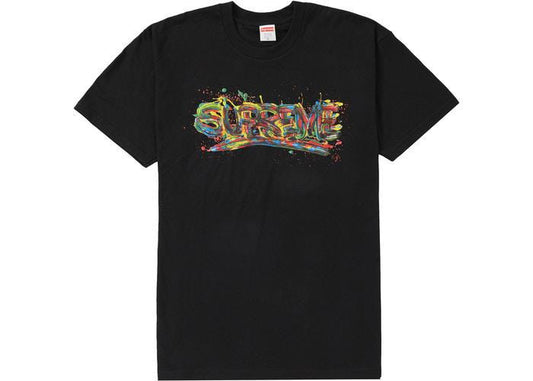 Supreme paint tee black