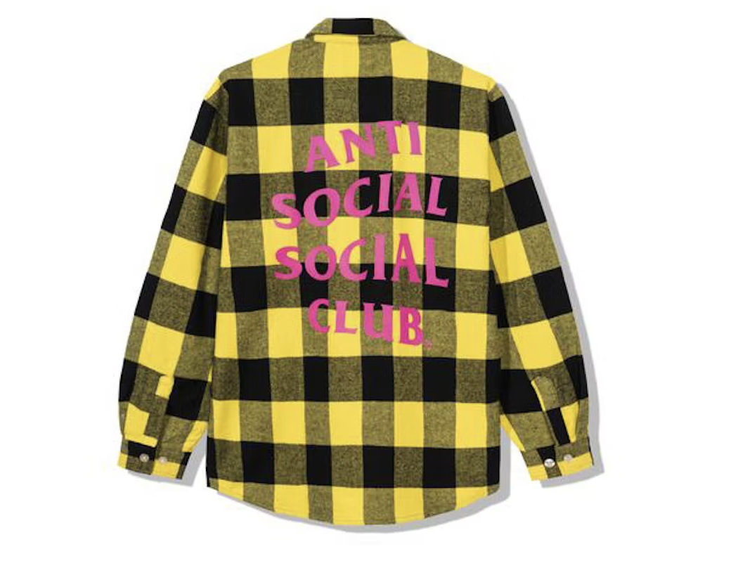 Anti Social Social Club Bored Games Flannel Yellow