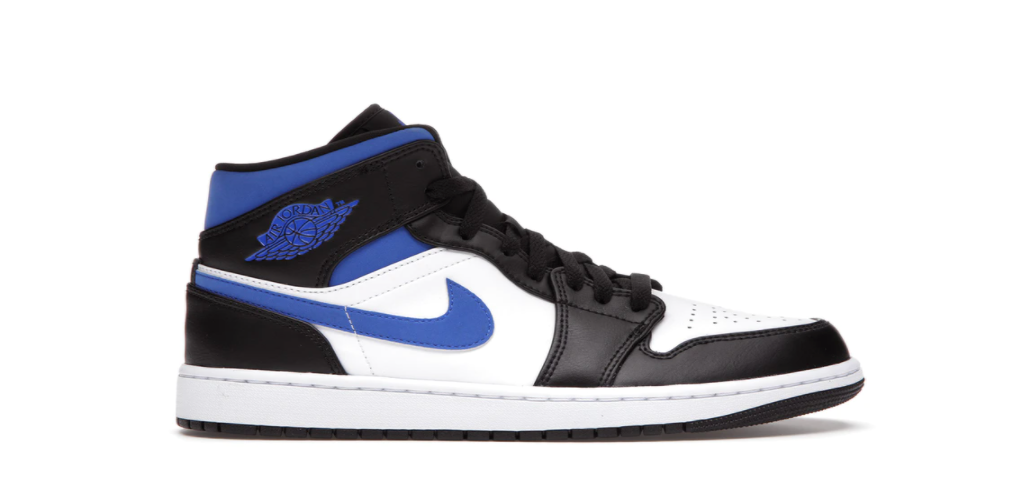 Jordan 1 Mid White Black Royal