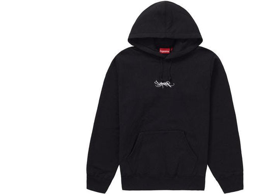 Supreme Tag Logo Hooded Sweatshirt Black