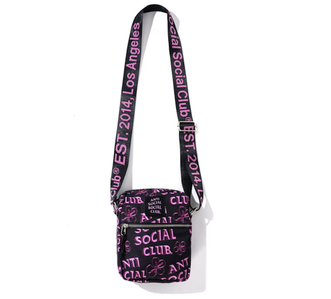 Anti Social Social Club Coral Crush Side Bag Black