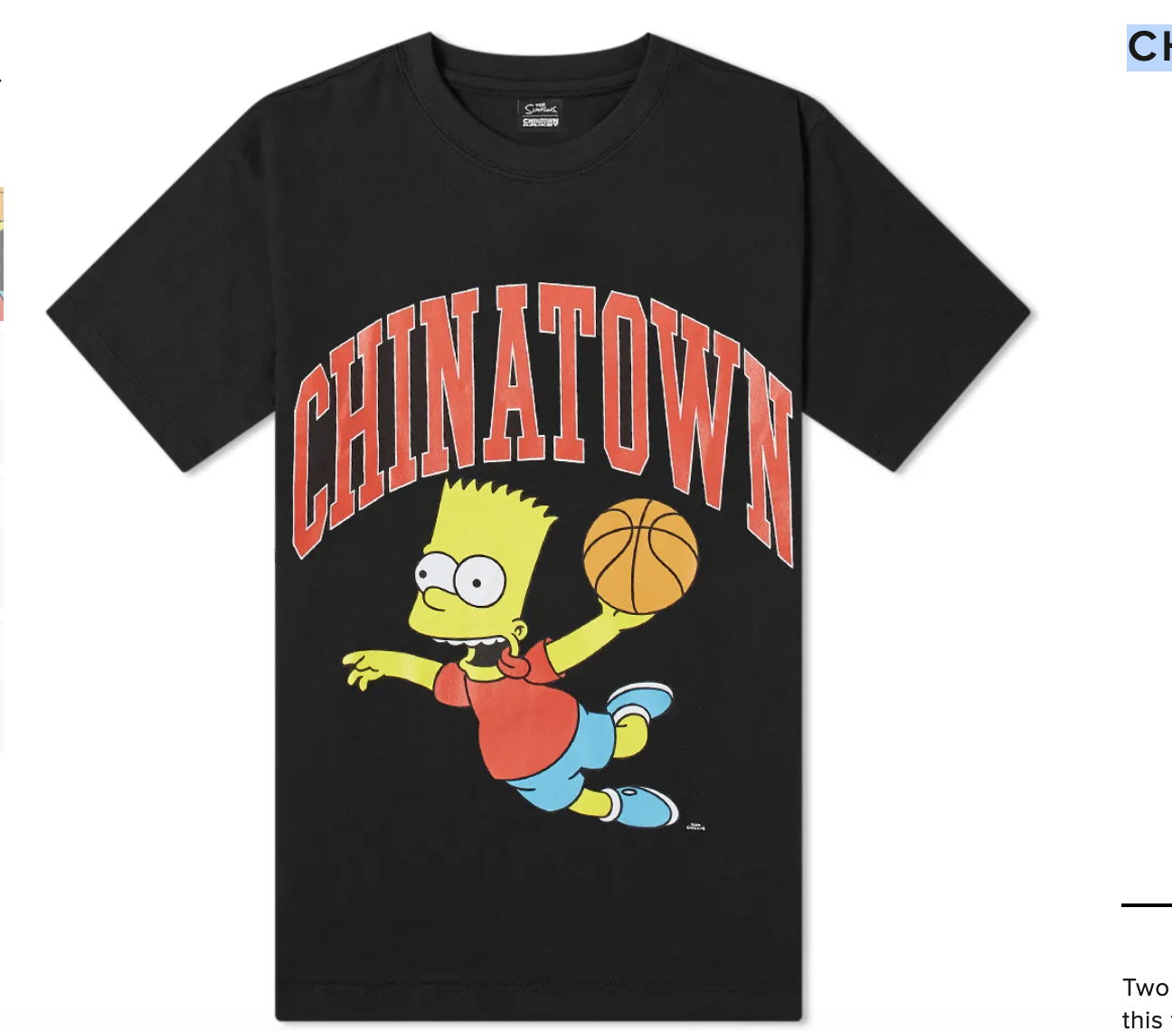 CHINATOWN MARKET X THE SIMPSONS AIR BART ARC TEE BLACK