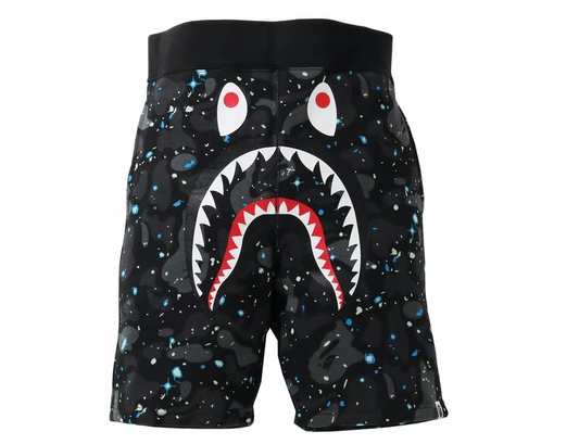 BAPE Space Camo Shark Sweat Shorts (SS21) Black