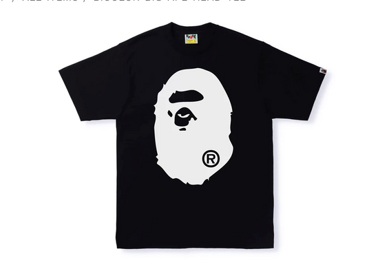 BICOLOR BIG APE HEAD TEE