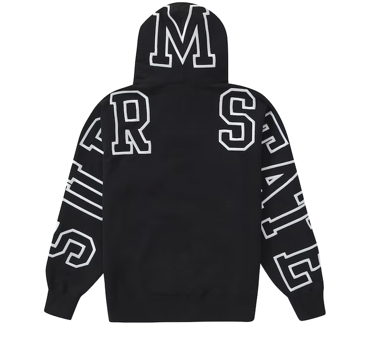 Supreme State Hooded Sweatshirt Black