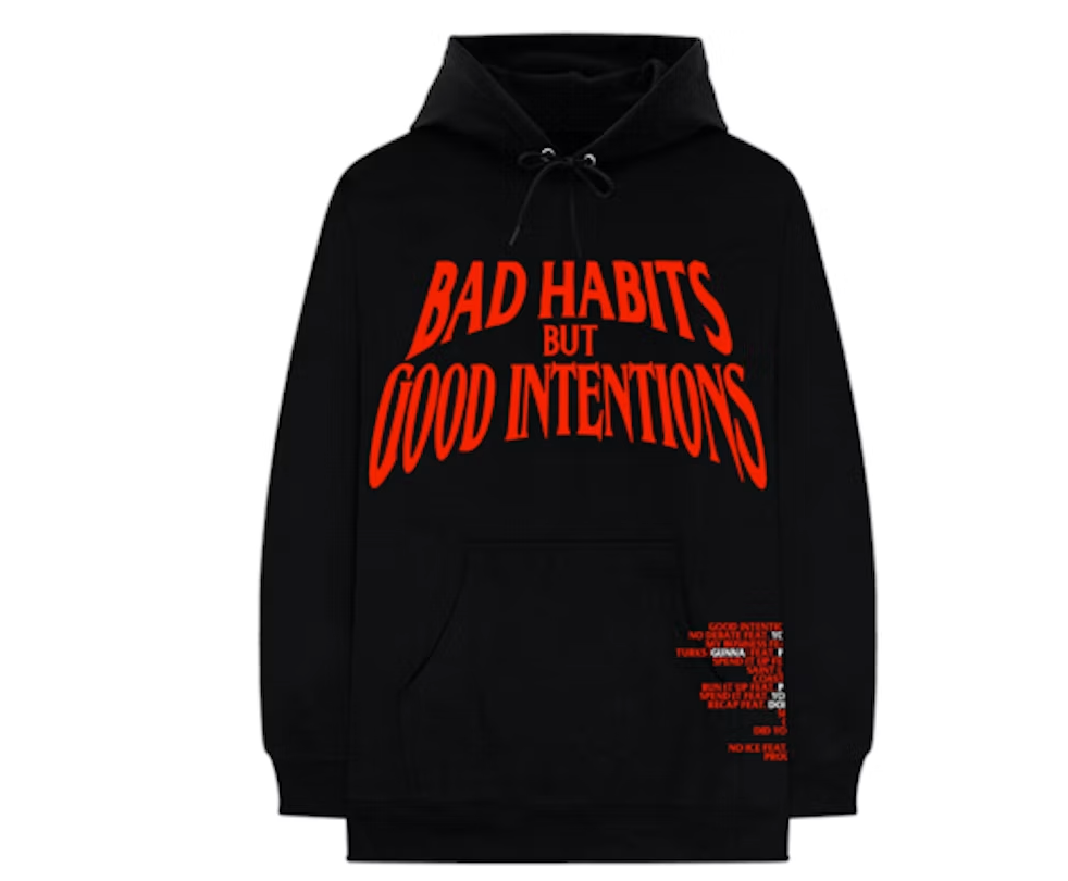 Nav x Vlone Bad Habits Hoodie Black