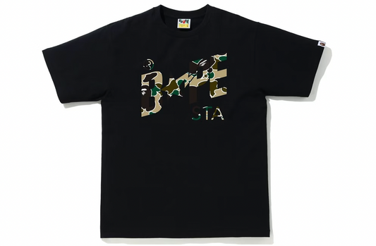 BAPE Sta Camo Bape Sta Logo Tee Black/Yellow