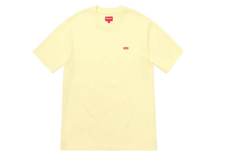 Supreme Small Box Tee Pale Yellow