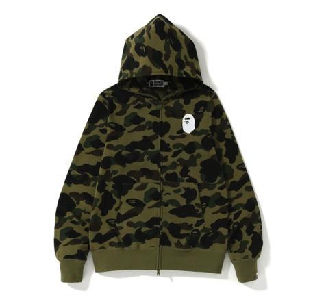 BAPE Men 1st Camo Full Zip Hoodie Green