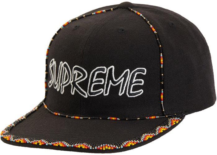 Supreme Beaded 6-Panel Black