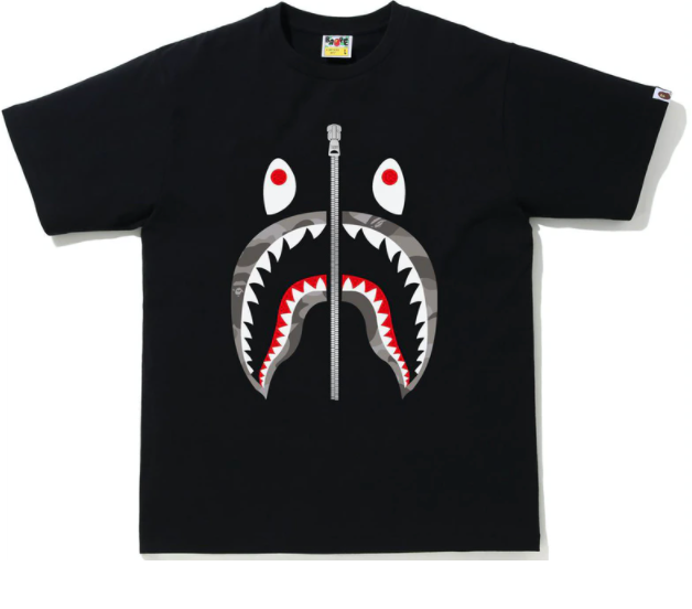 BAPE Color Camo Shark Tee Black/Gray