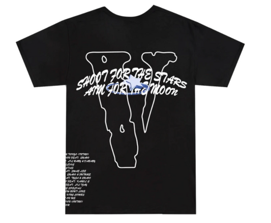 Pop Smoke x Vlone Tracklist Tee Black